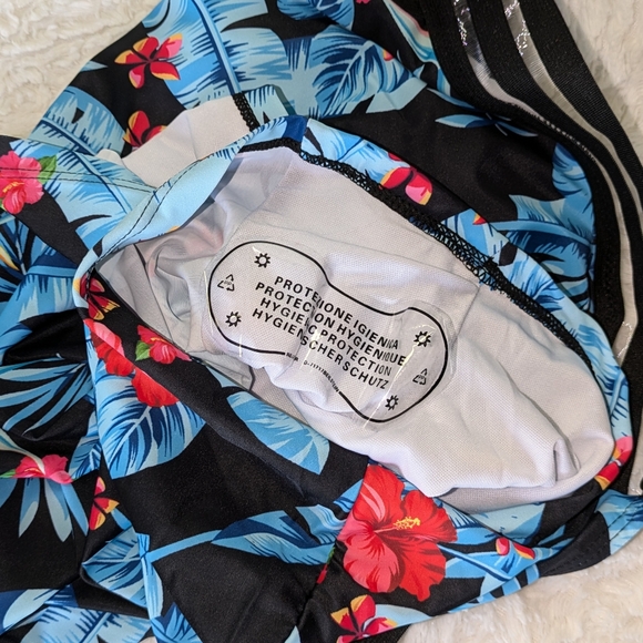 ❤ Swimsuit Large Swim Floral One Piece Shein Blue Pink - Picture 6 of 9